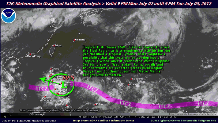 Tropical Depression SatPic